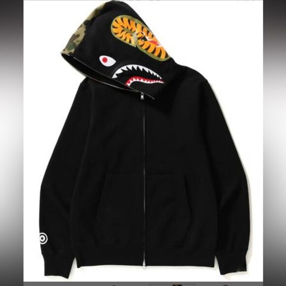 Bape A Bathing Ape World Gone Mad black with Green/White Camo XL New With‎ Tags - Picture 4 of 7